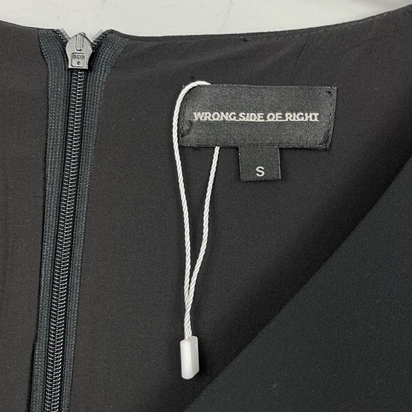 Wrong Side of Right Black Scuba Neoprene Crystal Embellished Fit & Flare Dress S - Picture 4 of 16